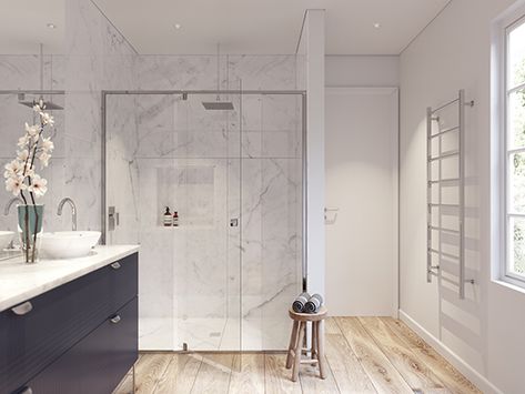 Semi Frameless Shower, Frameless Shower Screen, Clarendon Homes, Pivot Door, Double Shower, Pivot Doors, Frameless Shower, Wardrobe Doors, Australian Homes