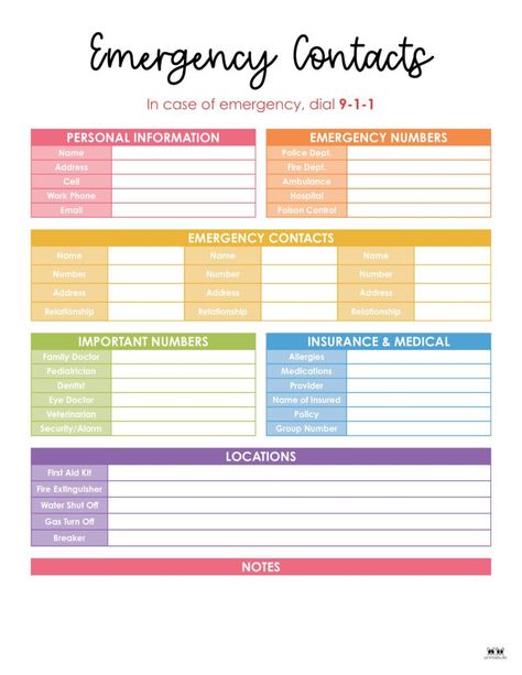 Choose from 20 unique contact list templates for personal, emergency, or staff use. All pages can be printed from a personal printer. 100% FREE! Emergency Contact List Printable Free, Emergency Numbers Printable, Contact List Template, Pec Cards, Communication Ideas, Printing Templates, Emergency Contact List, Guest List Template, Memorial Day Coloring Pages