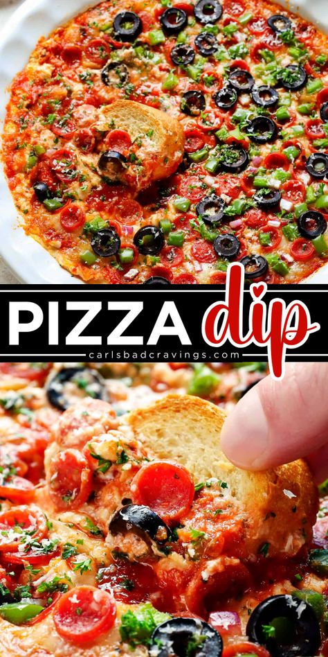 Enjoy Pizza Dip for the best game day appetizer! This crowd pleasing dip is a New Year's Eve food idea and is prep ahead friendly. Made with cream cheese, mozzarella cheese, cheddar cheese, marinara sauce, and pizza sauce, it's perfectly baked in the oven or a slow cooker. Enjoy every bite! Pizza Sauce Dip, Cheese Pizza Appetizer, Hot Pizza Dip With Cream Cheese, Pioneer Woman Pizza Dip, Pizza Dip With Cream Cheese, Game Day Dips, New Year's Eve Food, Pizza Appetizer, Super Bowl Foods