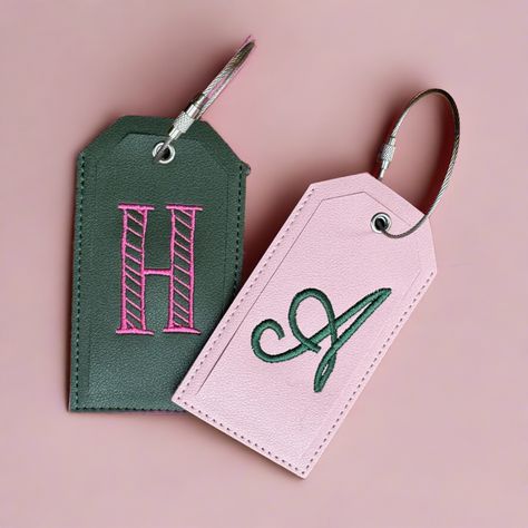 Keep your bag looking fly and always make sure to arrive at your destination in one piece with our vegan leather luggage tag! Choose from a variety of colors and make your mark with a custom monogram. Perfect for making sure your suitcase never gets lost - good travel guaranteed!Please see pictures for tag colors, thread colors and monogram styles.Luggage Tag Colors:Ocean TidesSunny YellowSky BlueTulip PinkEarth BlueCalm Grey Monogrammed Luggage, Monogram Luggage, Leather Luggage Tag, Leather Luggage Tags, Napkin Folding, Thread Colors, Monogram Styles, Leather Luggage, Outdoor Picnics