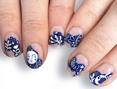 Navy Nails, Halloween Fest, Nail Time, Get Nails, Nail Polish Designs, Fabulous Nails, Classy Nails, Funky Nails, Nail It