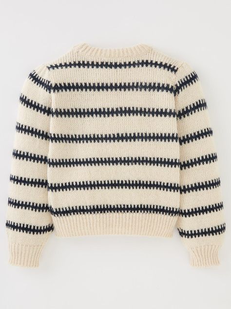 Little pieces kids knitted jumper size & fit available in ages: 6 - 14 years details nadine stripe knitted jumper  by Pinterest Wardrobe, Jumper Pattern, Jumper Knitting Pattern, Jumper Patterns, Girls Jumpers, Knitting For Kids, Sweater Design, Knitted Jumper, Fashion Furniture