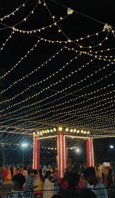 Navratri 2024 Navratri Pass Snap, Navratri Party Plot Snap, Ahmedabad Navratri Snap, Garba Asethic, Garba Ground Decoration, Garba Snapchat, Garba Night Aesthetic, Garba Pictures, Garba Night Decorations