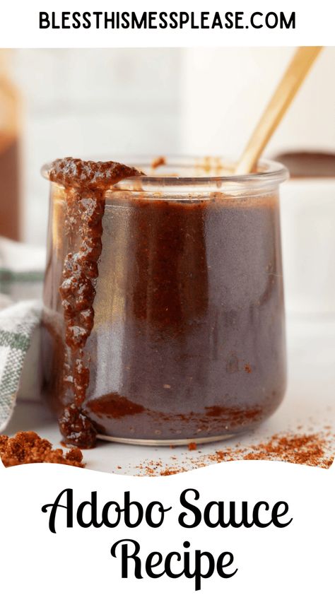 This sweet and spicy Adobo Sauce makes a great addition to a variety of dishes and comes together in minutes. Adobe Sauce Recipe, Adobo Sauce Recipe, Adobe Sauce, Chipotle Chili Powder, Adobo Seasoning, Chipotle Chili, Chipotle Sauce, American Dishes, Adobo Sauce