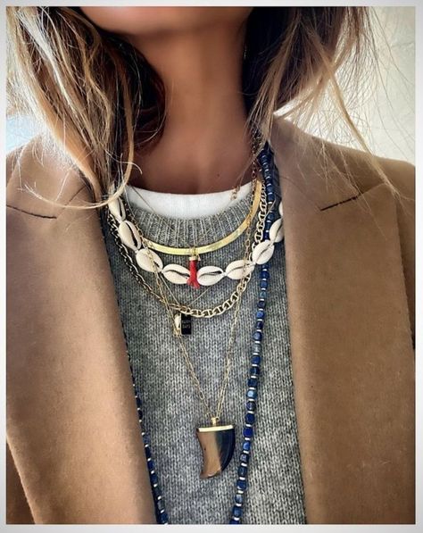 Layering Jewelry, Quoi Porter, Mode Boho, Jewellery Necklace, Mode Inspo, Chic Boutique, Look Fashion, Passion For Fashion, Women's Style