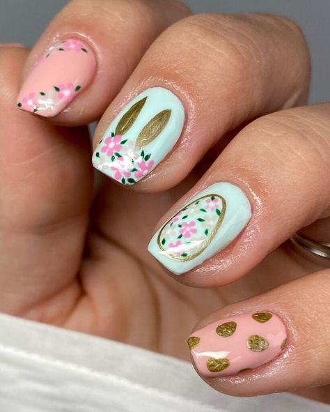 19 Simple Cute Easter Nails 4 Chic Acrylic Nails, Cute Nails For Spring, Easter Nails Design, Cute Easter Nails, Easter Themed Nails, Easter Nails Design Spring, Purple Easter, April Nails, Easter Nail