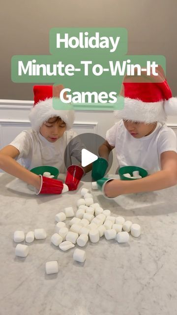 Raising Dragons on Instagram: "Holiday Minute-To-Win-It Games 🎅 These easy games only take a few minutes to set and are fun for kids of all ages (and grown ups)! #minutetowinitgames #holidaygames #familygames #christmasgames #kidsactivities #raisingdragons" Holiday Minute To Win It Games For Kids, Min To Win It Games Christmas, Easy Minute To Win It Games For Kids Christmas, Winter Minute To Win It Games, Christmas Minute To Win It Games Kids, Holiday Minute To Win It, Reindeer Games For Kids, Minute To Win It Christmas Games, Christmas Minute To Win It Games