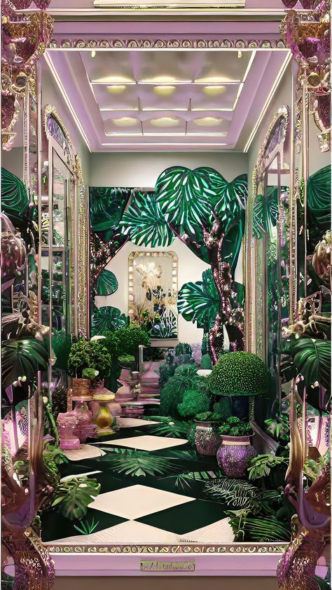 Tropical Maximalist Decor, Colombian Interior Design, Maximalist Decor Vintage, Maximalism Interior, Maximalist Wallpaper, Tropical Interior Design, Black Feature Wall, Maximalist Home, Maximalist Interior