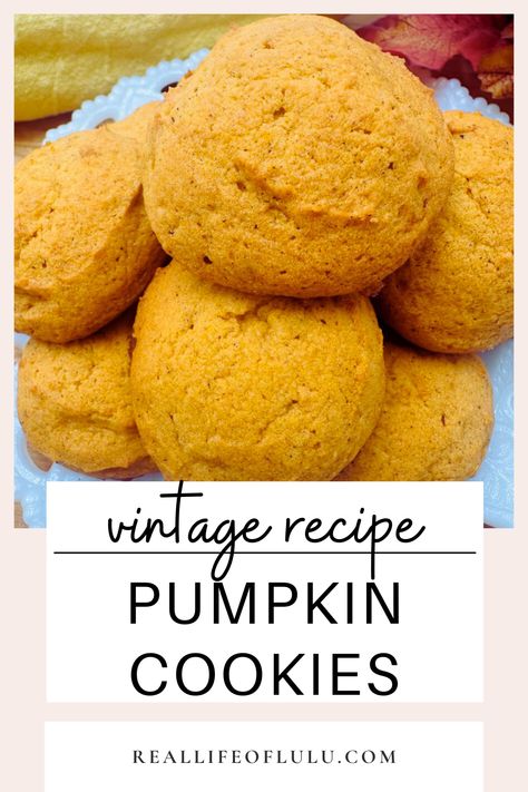 These classic pumpkin cookies are made with simple ingredients like butter, sugar, pumpkin, and spices. The dough is easy to mix together and bakes into soft, flavorful cookies with a hint of fall warmth. Enjoy these treats with a cup of coffee or tea for a delightful afternoon snack. They're perfect fall cookies, fall dessert, or Halloween cookies. Pumpkin Cookies Taste Of Home, Pumpkin Seed Butter Cookies, Old Fashion Pumpkin Cookies, Pumpkin Quickies Cookies, Old Fashioned Pumpkin Cookies, Pumpkin Cookies With Fresh Pumpkin, Amish Pumpkin Cookies, Soft Pumpkin Cookies Recipes, Recipe For Pumpkin Cookies