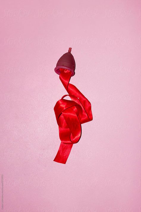 Ribbon Photography, Period Blood, Period Cup, Conceptual Photo, Menstrual Cup, Great Power, Photography Projects, Red Silk, Silk Ribbon