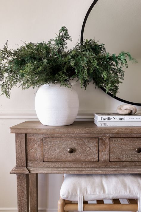 Fake Greenery, Cement Vase, Faux Stems, Artificial Branches, Greenery Centerpiece, Winter Centerpieces, Spring Floral Arrangements, Concrete Vases, Simple Centerpieces