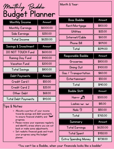 #4_Months_Saving_Challenge #Baddie_Budget #Budget_Binder_Free_Printables #Zero_Based_Budget Budgeting Notebook Ideas, Baddie Budget, Budget Planner Printable Free, Budget Paycheck, Zero Based Budget, Budget Notebook, Personal Budget Template, Weekly Budget Template, Budget List