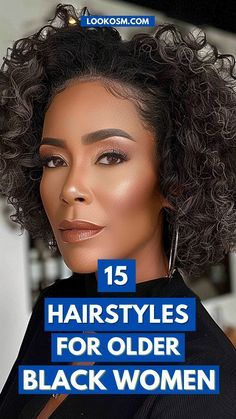 Celebrate your unique beauty with our collection of 15 exquisite hairstyles tailored for older Black women! From chic short cuts to glamorous updos, find the perfect style to complement your personality and lifestyle. Don't miss out – click the pin and embark on your journey to hair perfection with us! #BlackHairMagic #TimelessStyles #HairForAllAges #GlamorousLooks #JoinUs Black Women Over 40 Hairstyles, Hairstyles For 40 Year Old Black Women, Quick Hairstyles For Black Women Natural Hair Protective Styles Updo, Curly Hairstyles With Flat Iron, Medium Hair Styles For Black Women, Medium Hairstyles Black Women, Black Women Over 50 Hairstyles, Hairstyles For Black Women Over 50, Curly Styles For Black Women