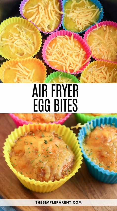 Air Fryer Egg Bites (Easy, Protein Packed Breakfast!) Air Fryer Egg Bites, Nut Free Breakfast, Egg Cups Recipe, Starbucks Egg Bites, Air Fryer Breakfast, Egg Bites Recipe, Cooking Decorating, Ninja Foodi Recipes, Protein Packed Breakfast