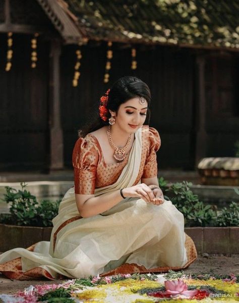 Celebrate this Onam and Vishu with yet stylish looks Look 9 #onam #vishu #keralapiravi #setsaree #traditional #modern #saree #blouse #kerala Onam Saree Blouse, Modern Saree Blouse, Onam Look, Onam Photos, Onam Dress, Kerala Engagement Dress, Kerala Saree Blouse, Women Wallpaper, Onam Outfits