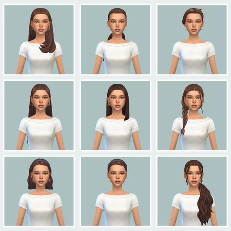 Favorite 'Clean Girl' CAS Hairs Sims 4 Cc Clean Girl Aesthetic, Sims 4 Content, Coastal Clothing, Cc Video, Build Inspiration, Clean Hair, Cc Finds, Sims Mods, Sims 4 Cc