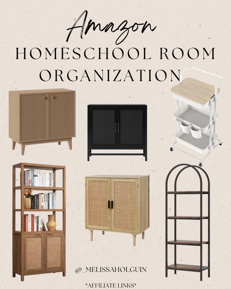 Homeschool Room Storage & Organization | Storage cabinet for homeschool room | cabinet for living room | Homeschool storage Homeschool Cabinet Dining Room, Homeschool Storage Cabinet, Homeschool Bookshelf Organization, Homeschool Book Shelf Organization, Homeschool Room/dinning Room, Open Bookshelves, Storage Room, Living Room Cabinets, Simple House