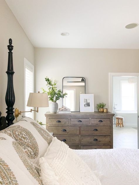 Five Tips for Styling a Dresser - Coastal Cass Farmhouse Bedroom Dresser Decor, Dresser Top Ideas, How To Decorate A Dresser, Styling A Dresser, Style A Dresser, Bedroom Dresser Decor, Dresser Top Decor, Bedroom Dresser Styling, Dresser Styling