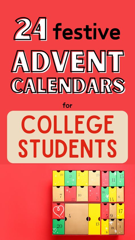 Ideas To Put In An Advent Calendar, College Student Advent Calendar, Advent Calendar Fillers For College Students, Food Advent Calendar, Advent Calendar Gifts For Teens, Advent Calendar For College Students, College Advent Calendar, Advent Calendar Ideas For College Students, Christmas Countdown Ideas For Teens