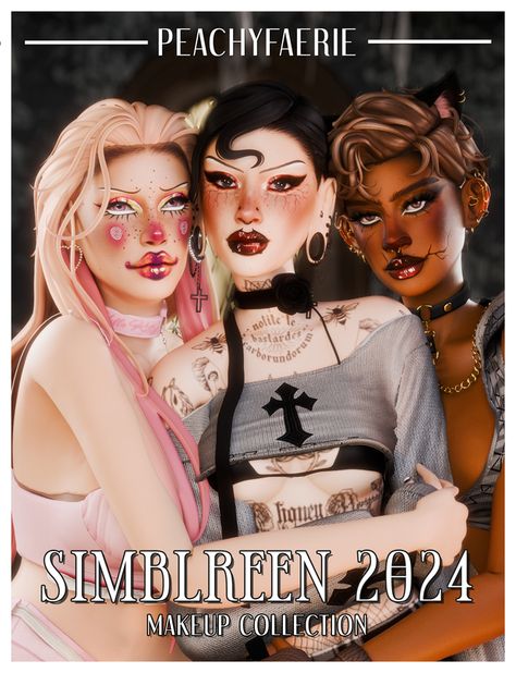 Peachyfaerie Sims 4, Sims 4 Cc Vampire Jewelry, Sims 4 Cc Egirl Makeup, Simblreen Sims 4 Cc, Sims 4 Ghost Face Cc, Sims 4 Cc Incubus, Sims 4 Cc Maxis Match Colored Hair, Simberleen Cc, Chappell Roan Sims 4 Cc