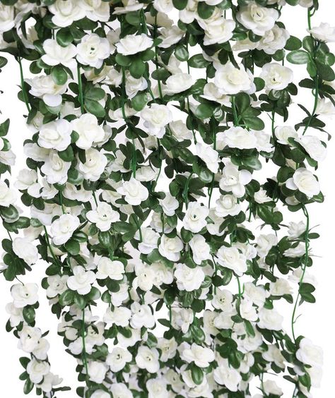 8pcs 41Ft Flower Garland,PARTY JOY Fake Rose Vine Artificial Flowers Hanging Rose Ivy Garland for Room Wall Decor Hanging Baskets Wedding Arch Garden Background Decor (White-8PCS) Artificial Vines, Arch Garden, Hanging Rose, Garden Background, Flowers Hanging, Rose Vine, Special Events Decor, Long Flowers, Hanging Vines