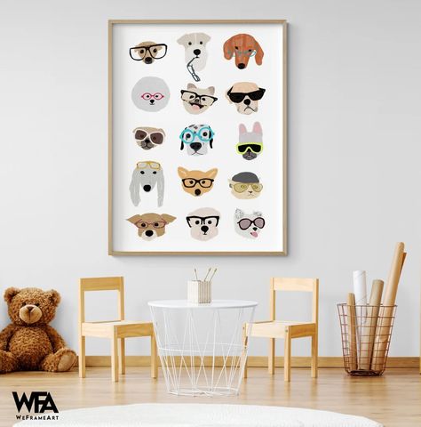 This Wall Decor item by WeFrameArt has 561 favorites from Etsy shoppers. Ships from United States. Listed on 29 Sep, 2023 Gender Neutral Playroom, Neutral Playroom, Dog Nursery, Dog With Glasses, Surf Decor, Nursery Gift, Oversized Wall Art, Art Cute, Photography Wall