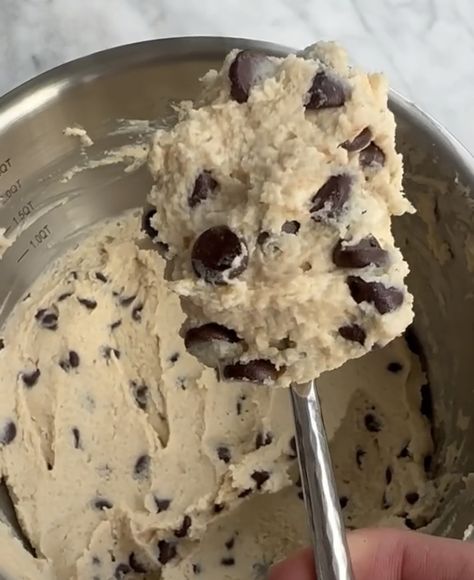 Cottage Cheese Cookie Dough Recipe Cottage Cheese Cookie Dough, Cottage Cheese Dessert Recipes, Jake Cohen, Cottage Cheese Recipes Healthy, Cottage Cheese Desserts, Cottage Cheese Recipes, Cookie Dough Recipes, Protein Desserts, Edible Cookies