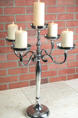 Candle Holders Decor Ideas, Pallet Candle, Silver Candelabra, Safe Candles, Pillar Holders, Pillar Candle Holder, Candle Holder Decor, Metal Candle Holders, Candles Crafts