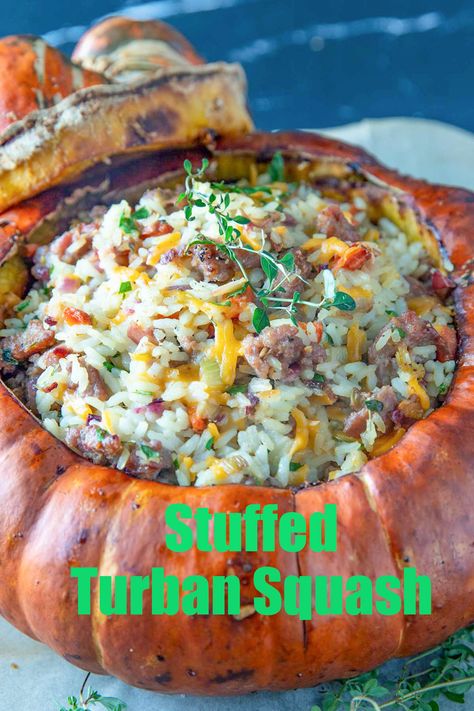 Turks Turban Squash Recipe, Turban Squash How To Cook, Stuffed Turban Squash Recipe, Turban Squash Recipe, Turban Squash, Carnival Squash, Rustic Thanksgiving, Cranberry Relish, Roasted Root Vegetables