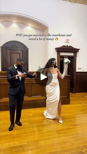 Courthouse Wedding Black Couple, Courthouse Wedding, Lots Of Money, Beautiful Couple, Wedding Package, Black Wedding, So Beautiful, Got Married, Getting Married