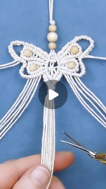 Butterfly Macrame, Macrame School, Macrame Decor, February 15, Macrame Tutorial, Craft Lovers, Macrame Art, Micro Macrame, Macrame Jewelry