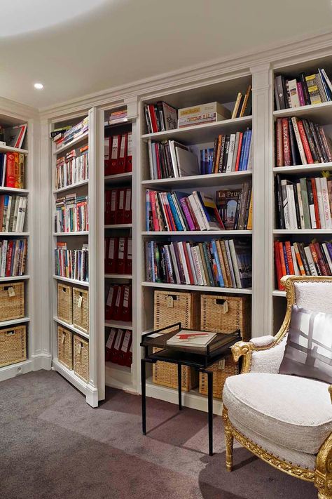 the style saloniste: Dazzling Design: The New Paris Studio of Jean-Louis Deniot — Where the Magic Happens Home Library Rooms, Library Bookshelves, Faux Books, Bookcase Door, Home Library Design, Hidden Rooms, Hidden Door, Home Libraries, Secret Rooms