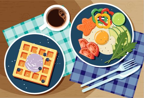 Food Illusion, Lunch Illustration, Besan Laddu Recipe, Vector Food Illustration, Food Top View, Breakfast Illustration, Food Background Wallpapers, Healthy Eating Plate, Clip Music