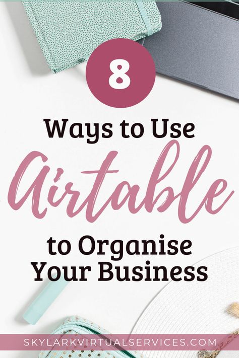 Online tools are key to success in online business because they help you to do more.  One of my favourites is Airtable but what does it do and how can you use it?  Here’s my review of Airtable and eight different examples of how I use the app in my business #airtable #onlinetools #onlinebusiness Organize Your Business, Small Business Organization, Online Business Tools, Social Media Schedule, Project Management Tools, Key To Success, Online Business Marketing, Blog Tools, Business Organization