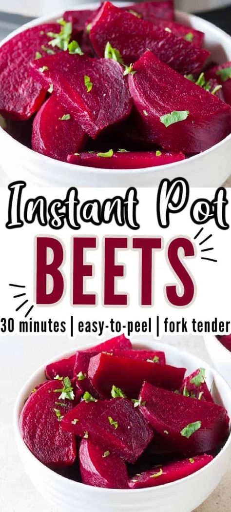 Instant Pot Beets, How To Cook Beetroot, Instant Pot Veggies, Instant Pot Steam, Pickled Beets Recipe, Instant Pot Freezer, Cooking Beets, Beet Salad Recipes, Instant Pot Pasta Recipe