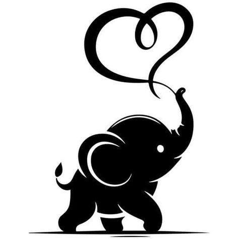 Free Anniversary Cards, Biker Logo Design, Cute Elephant Tattoo, Photos Of Ganesha, Elephant Silhouette, Free Svg Files For Cricut, Black And White Art Drawing, Tattoo Desings, Elephant Tattoo