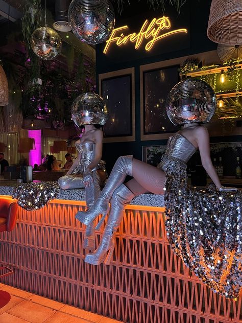 Studio 52 Party, 70s Disco Photos, Cosmic Disco Party, Burning Man Party Decorations, Disco Ball Photo Booth, Studio 57 Disco Outfits, Disco Wedding Party, Studio 54 Birthday Party, Studio 54 Party Decor