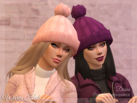 Big Beanie, Cc Accessories, Goth Hoodie, Y2k Hat, Cc Hats, Sims 4 Cc Download, Cc Folder, Cold Weather Hats, Wooly Hats