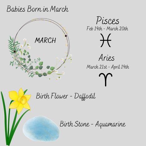 Pisces Flower Tattoo Birth Month, Birth Month Facts, Newborn Tattoo, Pisces Flower, April Name, Side Hip Tattoos, March Pisces, Aries Star Sign, March Birth Flowers