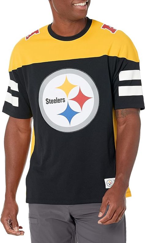 100% Polyester Imported Pull On closure Machine Wash Timeless style that every true blue fan needs Accessible, stylish, and fashion-forward designs buck the status quo OTS brings the highest quality fanwear classics Officially licensed product of the National Football League Exclusive sports lifestyle brand to Amazon featuring headwear, apparel, and accessories for all your favorite leagues & teams Steelers Jersey, Pittsburg Steelers, Pittsburgh Sports, Nfl Season, Status Quo, National Football League, True Blue, Nfl Teams, Football League