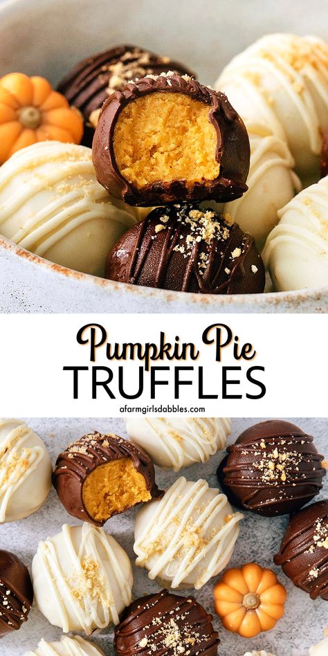 Pumpkin Petit Fours, Pumpkin Spice Oreo Truffles, Thanksgiving Truffle Balls, Turkey Truffles, Pumpkin Cream Cheese Truffles, Pumpkin Truffle Balls, Pumpkin Pie Truffles, Thanksgiving Treats Easy, Cute Thanksgiving Treats