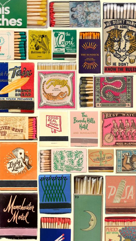 #matchbooks #wallpaper #vintage Vintage Matchbooks, Bujo Layout, California Restaurants, Safety Matches, Wallpaper Vintage, Mini Paintings, Las Vegas Nevada, Aesthetic Iphone Wallpaper, Diy Art