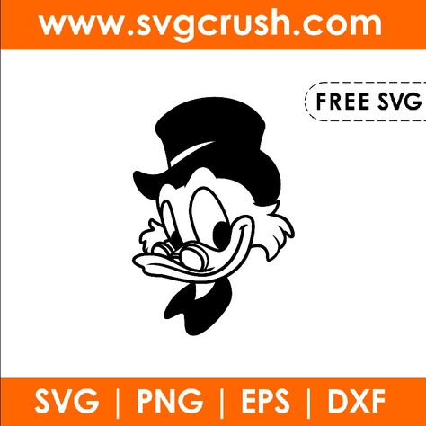 Mr Scrooge, Free Mcdonalds, Dagobert Duck, Freebie Svg, Free Svg Files For Cricut, Fish Extender, Scrooge Mcduck, Disney Svg, Cricut Craft