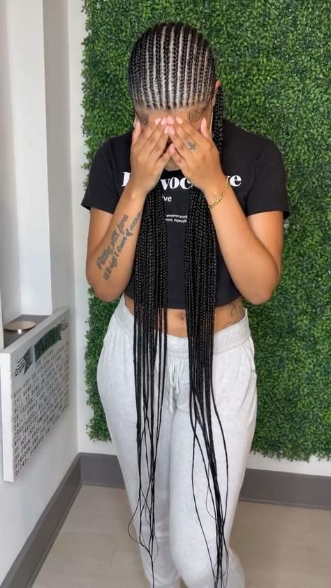 Straight Back Hairstyles, Back Braids, Braids Hairstyles For Black Women, Straight Back Braids, Cornrows Braids For Black Women, Hairstyles Design, Feed In Braids Hairstyles, African Hair Braiding Styles, Braided Cornrow Hairstyles