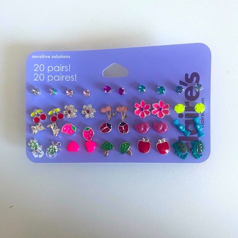 Claire’s Earrings, Claires Earrings, Earrings Pack, Silver Butterflies, Rainbow Choker, Brand Earrings, Claire's Accessories, Ear Crawler Earrings, Crawlers Earrings