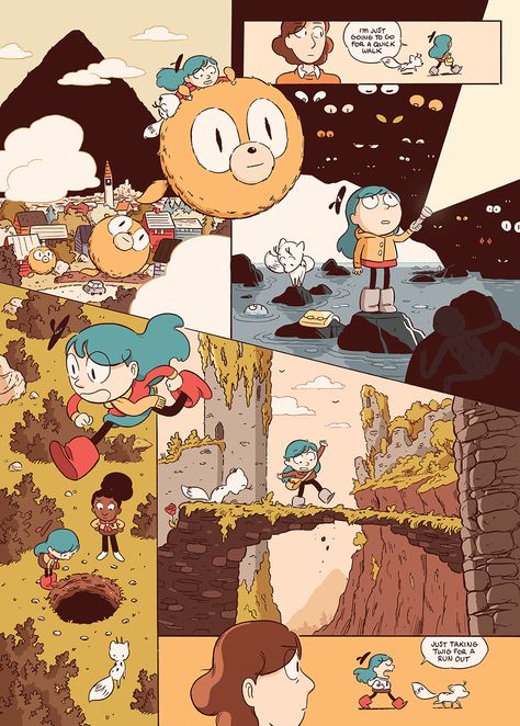 Luke Pearson Art, Hilda Graphic Novel, Hilda Illustration, Cartoon Comic Art, Comic Animation, Comic Book Illustration, Style Comic, Character Comic, Stone Forest