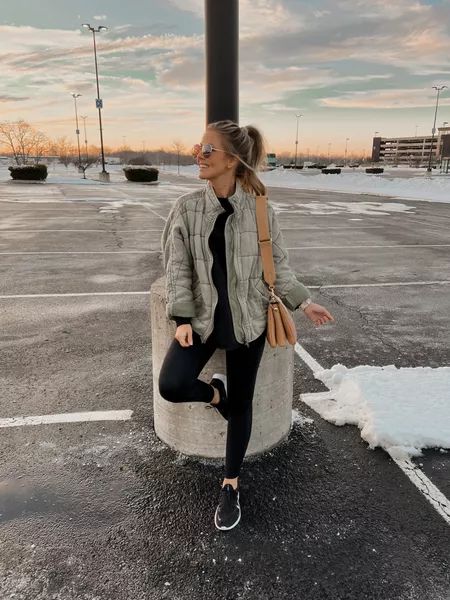 Munich Outfits Spring, Free People Dolman Quilted Jacket Outfit, Quilted Shacket Outfit, Quilted Boots Outfit, Free People Quilted Jacket Outfit, Free People Outfits Fall, Free People Quilted Jacket, Free People Dolman Quilted Jacket, Quilted Fall Jacket