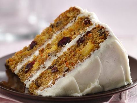 Carrot-Cranberry Cake Carrot Cake Recipe Easy, Cranberry Cake, Easy Carrot Cake, Carrot Cake Recipe, Round Cake Pans, Cake Frosting, Betty Crocker, Round Cakes, Carrot Cake