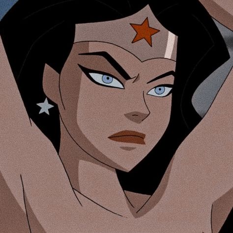 Character: Wonder Woman Tv Show: Justice League Unlimited 2004. #icon #wonderwoman #dc #cartoon #icons #mujermaravilla #comics #hero #aesthetic #superhero Wonder Woman Cartoon Aesthetic, Wonder Woman Justice League Cartoon, Aesthetic Superhero, Hero Aesthetic, Dc Cartoon, Dc Heroines, Justice League Animated, Batman Tv Show, Batman Superman Wonder Woman