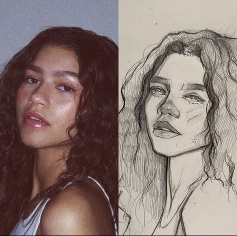 Zendaya Drawing, Stopped Caring, Girl Face Drawing, Portrait Drawings, Female Art Painting, World Of Art, Digital Portrait Art, Cartoon Girl Drawing, Art Painting Gallery